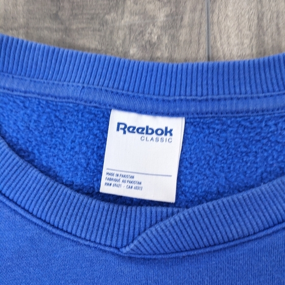 Reebok Crew Neck Sweater Tunic Size Large Blue Neon Green - Picture 5 of 10